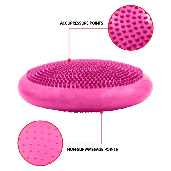 Powertrain Yoga Stability Disc Home Gym Pilates Balance Trainer – Pink