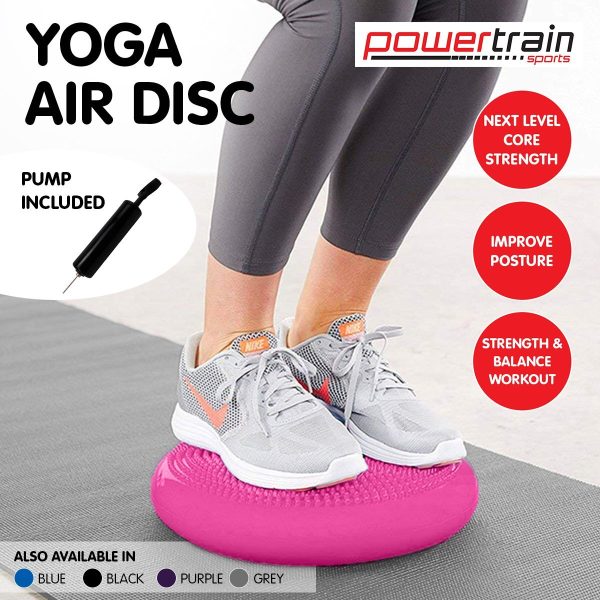 Powertrain Yoga Stability Disc Home Gym Pilates Balance Trainer – Pink
