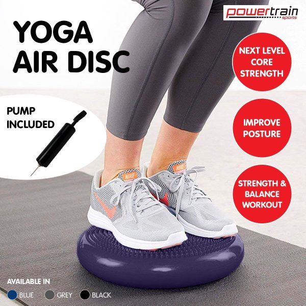 Powertrain Yoga Stability Disc Home Gym Pilates Balance Trainer – Purple