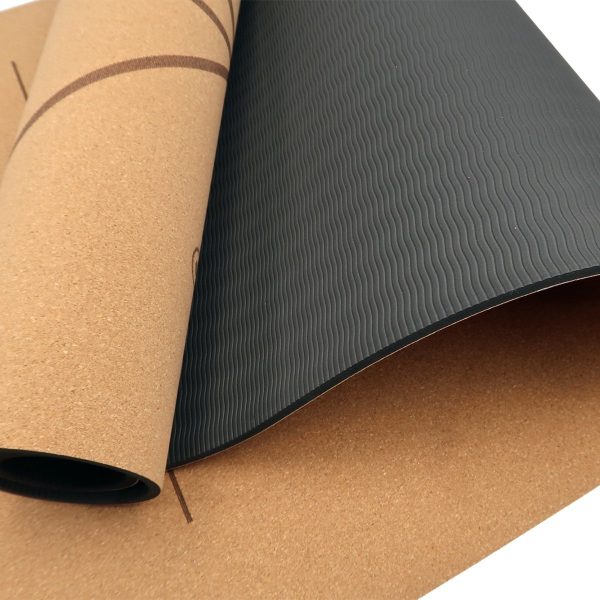Powertrain Cork Yoga Mat with Carry Straps Home Gym Pilates – Body Line