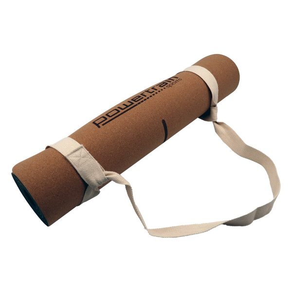 Powertrain Cork Yoga Mat with Carry Straps Home Gym Pilates – Body Line