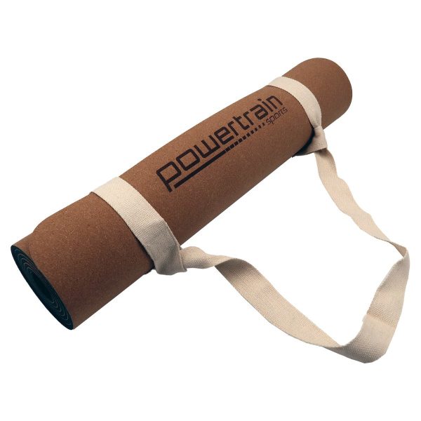 Powertrain Cork Yoga Mat with Carry Straps Home Gym Pilates – Plain