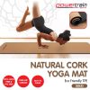 Powertrain Cork Yoga Mat with Carry Straps Home Gym Pilates – Plain