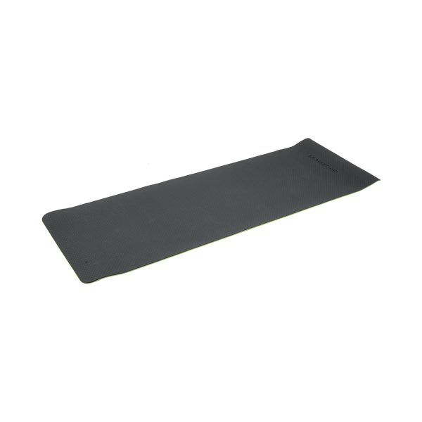 Powertrain Eco-Friendly TPE Pilates Exercise Yoga Mat – Black and Green, 8 mm