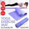 Powertrain Eco-Friendly TPE Pilates Exercise Yoga Mat – Light Purple, 8 mm
