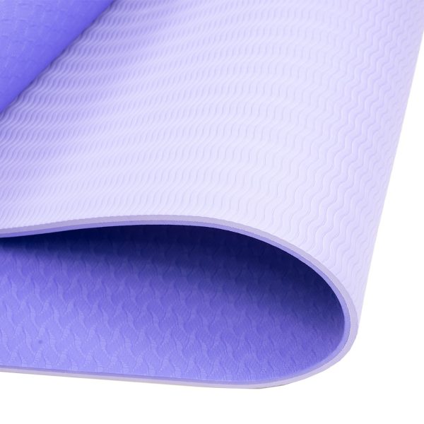 Powertrain Eco-Friendly TPE Pilates Exercise Yoga Mat – Light Purple, 8 mm