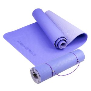 Powertrain Eco-Friendly TPE Pilates Exercise Yoga Mat – Light Purple, 8 mm