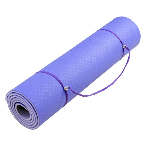 Powertrain Eco-Friendly TPE Pilates Exercise Yoga Mat – Light Purple, 8 mm
