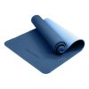 Powertrain Eco-Friendly TPE Pilates Exercise Yoga Mat – Dark Blue, 8 mm