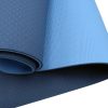 Powertrain Eco-Friendly TPE Pilates Exercise Yoga Mat – Dark Blue, 8 mm