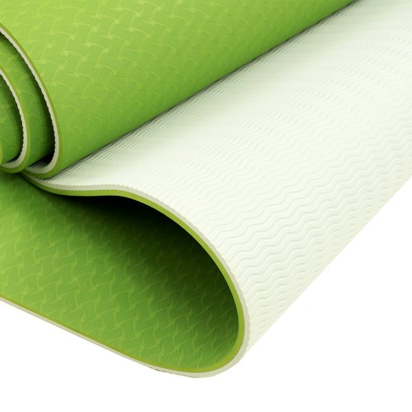 Powertrain Eco-Friendly TPE Pilates Exercise Yoga Mat – Green, 8 mm