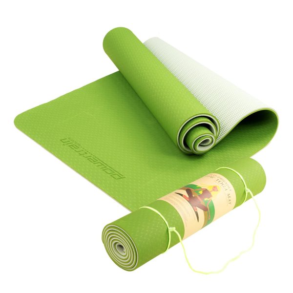 Powertrain Eco-Friendly TPE Pilates Exercise Yoga Mat – Green, 8 mm
