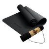 Powertrain Eco-Friendly TPE Pilates Exercise Yoga Mat – Black, 6 mm