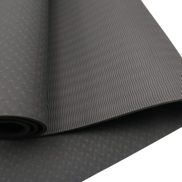 Powertrain Eco-Friendly TPE Pilates Exercise Yoga Mat – Black, 6 mm