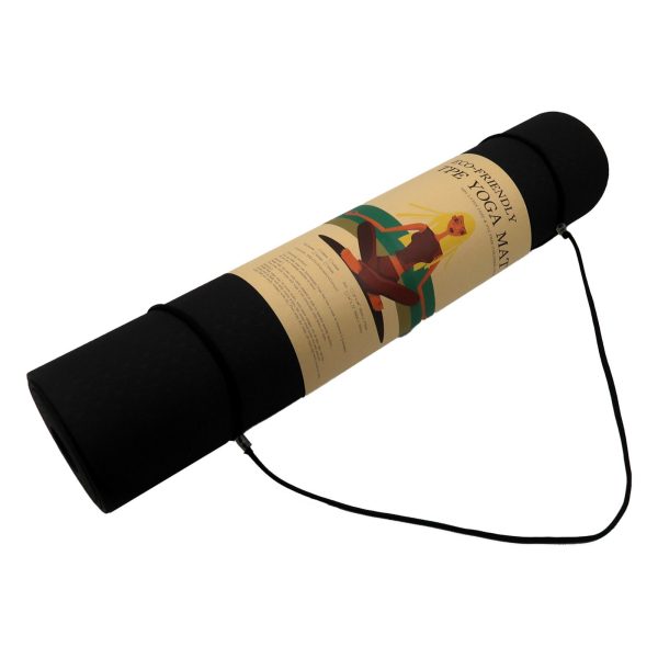 Powertrain Eco-Friendly TPE Pilates Exercise Yoga Mat – Black, 6 mm
