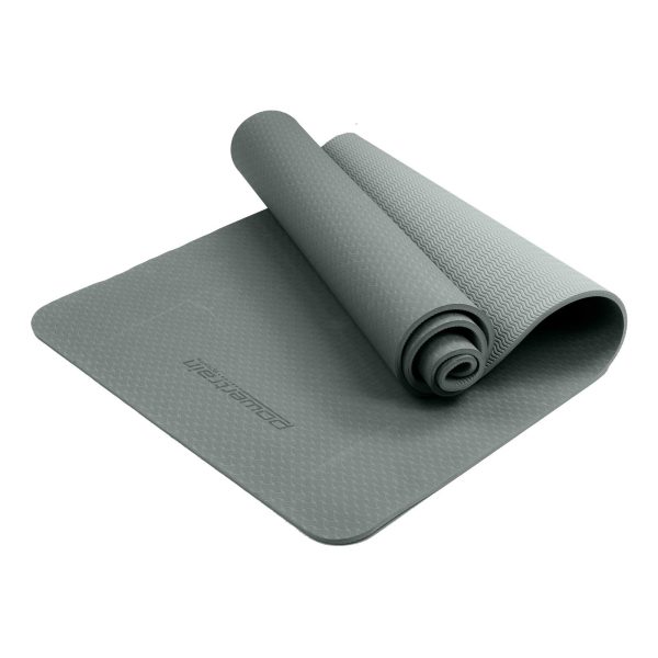 Powertrain Eco-Friendly TPE Pilates Exercise Yoga Mat – Light Blue, 6 mm