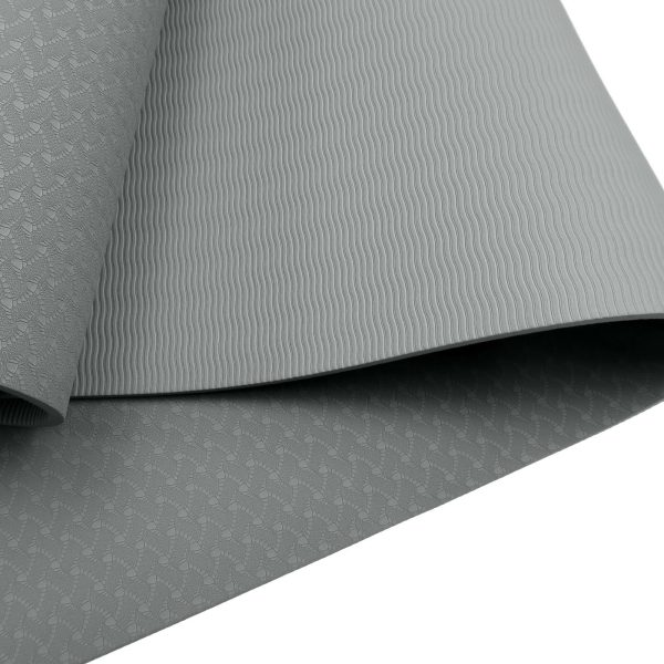 Powertrain Eco-Friendly TPE Pilates Exercise Yoga Mat – Light Blue, 6 mm