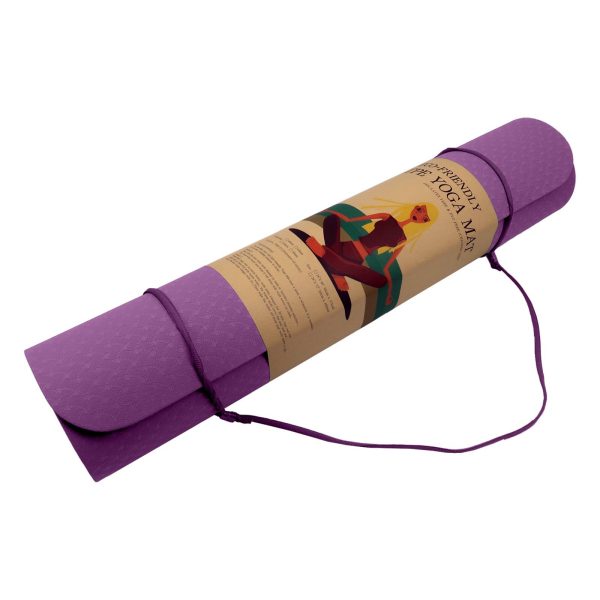 Powertrain Eco-Friendly TPE Pilates Exercise Yoga Mat – Purple, 6 mm